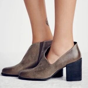 Free People Terrah Grey Heeled Booties